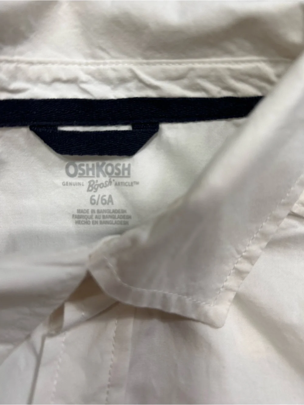 Oshkosh B'gosh White Long Sleeve Button-Down Shirt 6